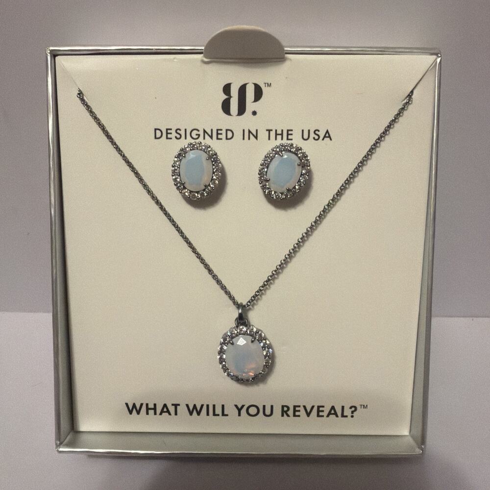 Bomb Party Gem Society The 2424 Set Lab Created Moonstone Hematite Plating